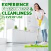 Lady cleaning floor with sacredEarth floor wash