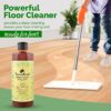 powerful floor cleaner bottle shown with floor mop