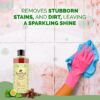 remove stubborn tile stains and make then clean caption shown with actual sacredearth tile clean bottle