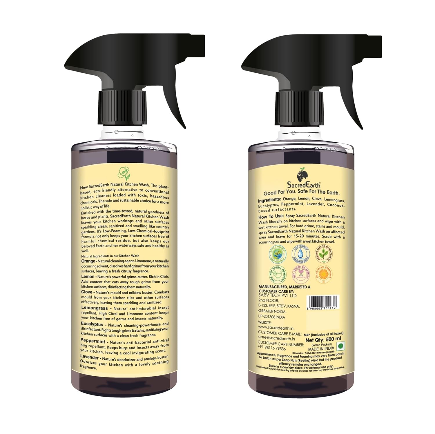 Kitchen wash back and label